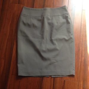 Gray Pinstripe Pencil Skirt